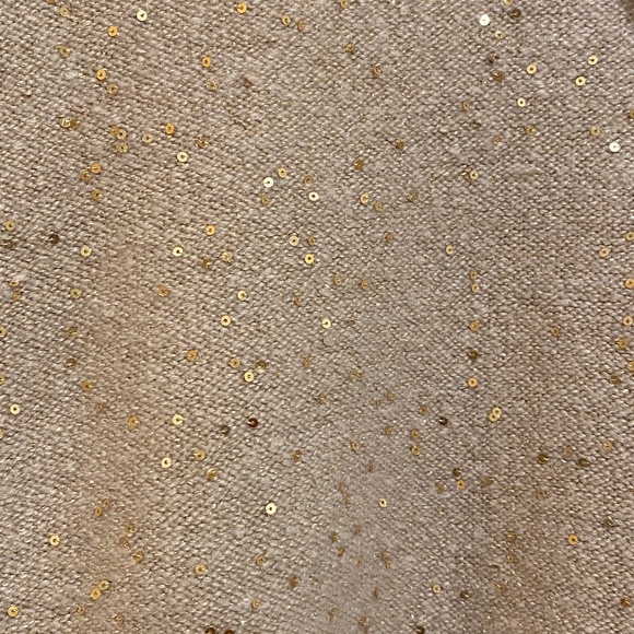 Gold Sequin LOFT Sweater Dress - Picture 3 of 7
